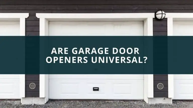 Are garage door openers universal?